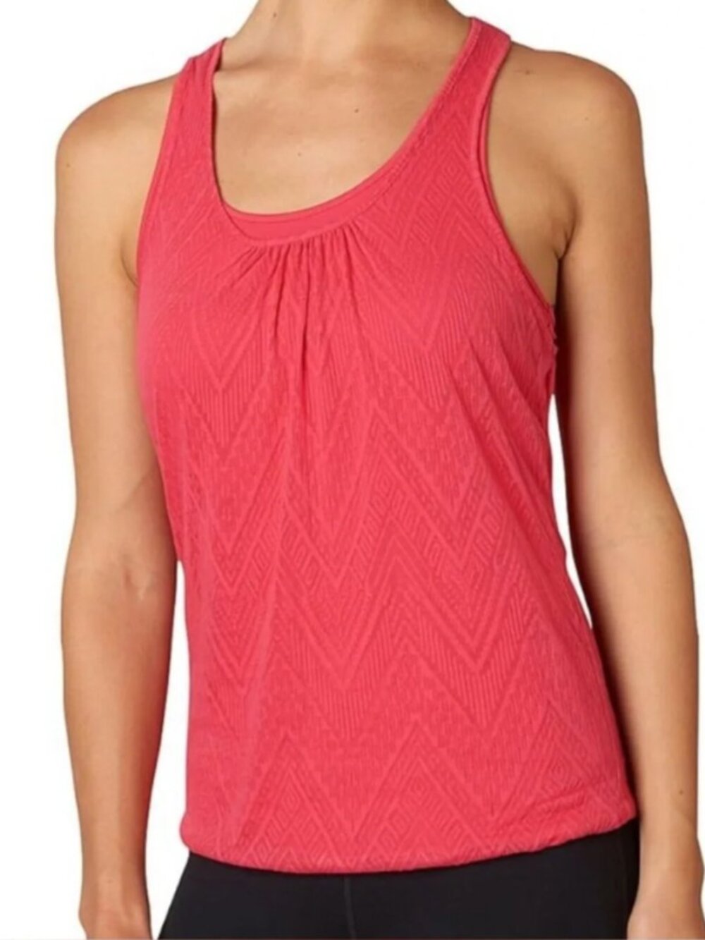 PrAna Copa Mika Double Layer Athletic Yoga Racerback Tank Cosmo Pink Size Small